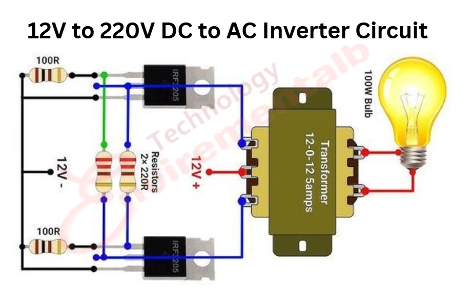 12V to 220V DC to AC Inverter Circuit