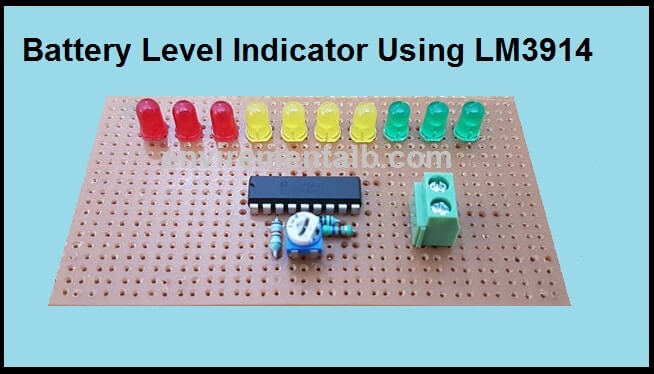 Battery Level Indicator using LM3914