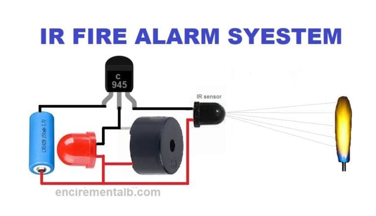 Fira Alarm circuit using IR sensor