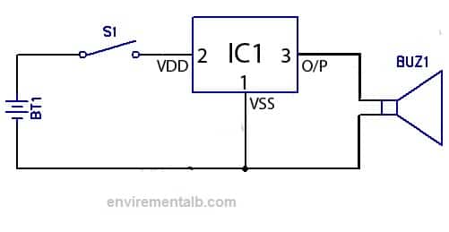 Melody Generator Without Transistor