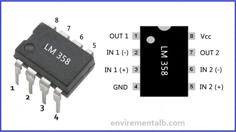 LM358 IC pin outputs and descreptions