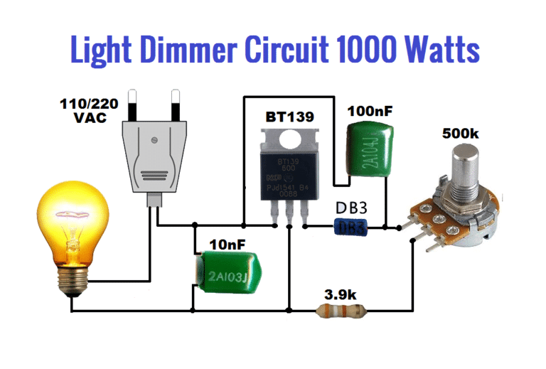 Light Dimmer circuit 1000 watts