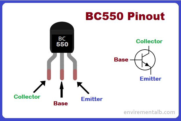 BC550 Transistor pinout