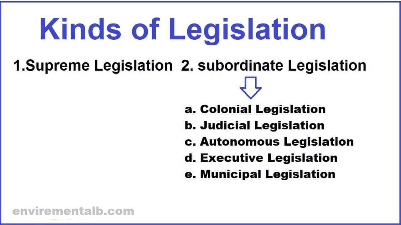 Kinds Of Legislation