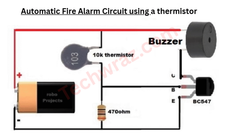 Automatic Fire Alarm Circuit using thermistor
