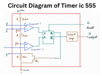 Circuit Diagram of Timer ic 555