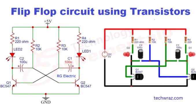 Flip Flop circuit using Transistors