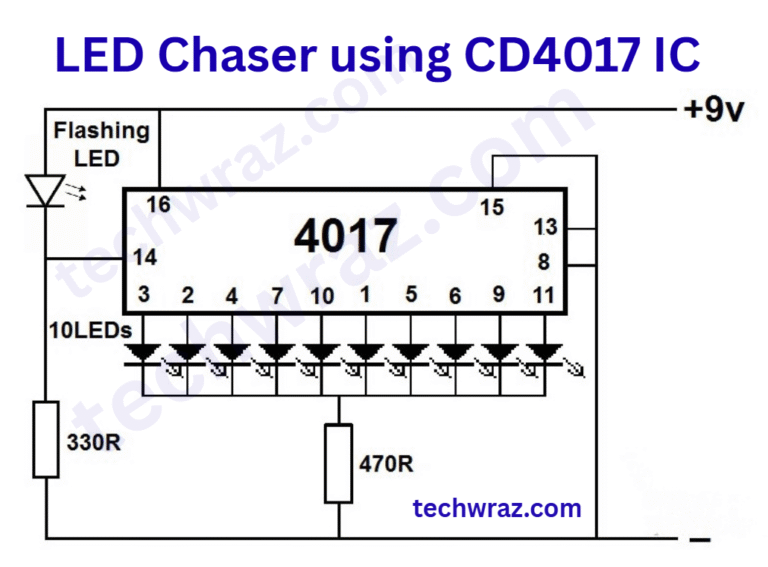 LED Chaser using CD4017 IC