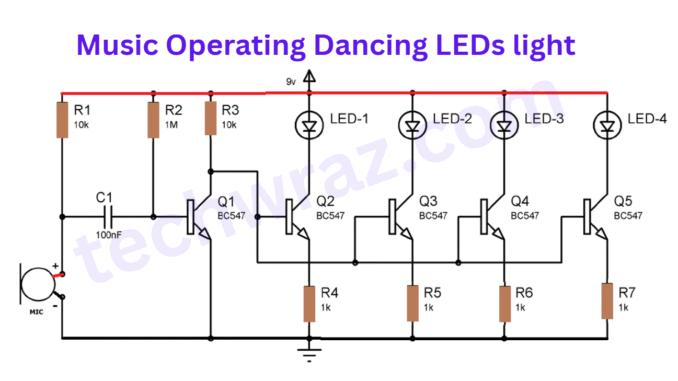 Music Operating Dancing LEDs light