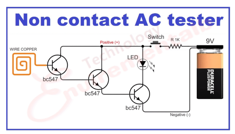 Non-Contact Voltage Detector by Using a Transistor