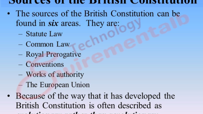 Sources of the British Constitution