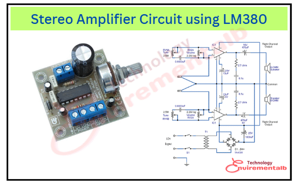 Stereo Amplifier Circuit using LM380