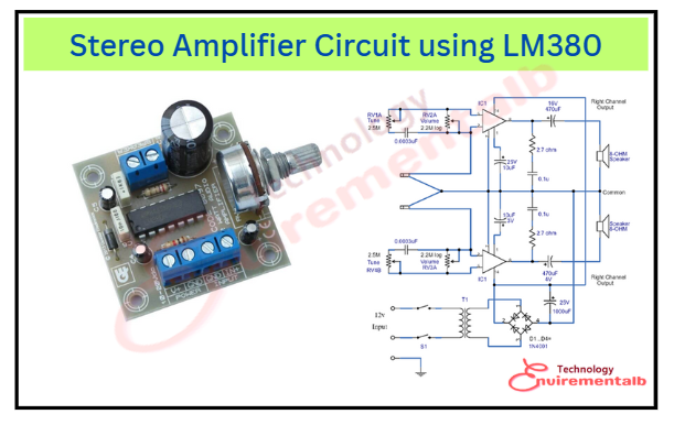 Stereo Amplifier Circuit using LM380