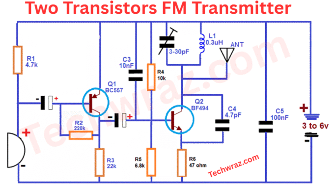 Two Transistors FM Transmitter