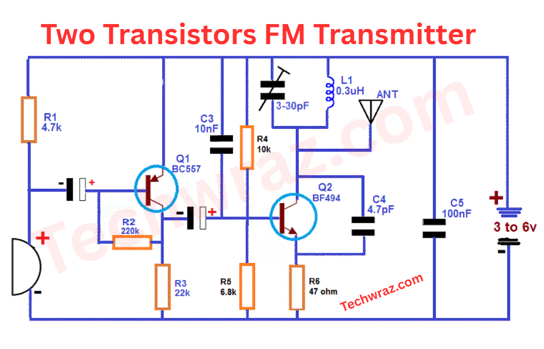 Two Transistors FM Transmitter