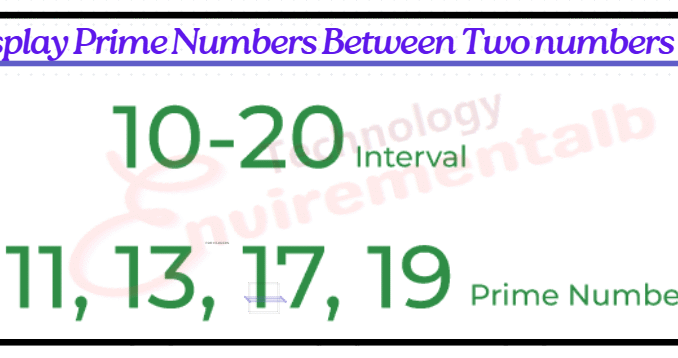 Display Prime Numbers Between Two numbers in c++