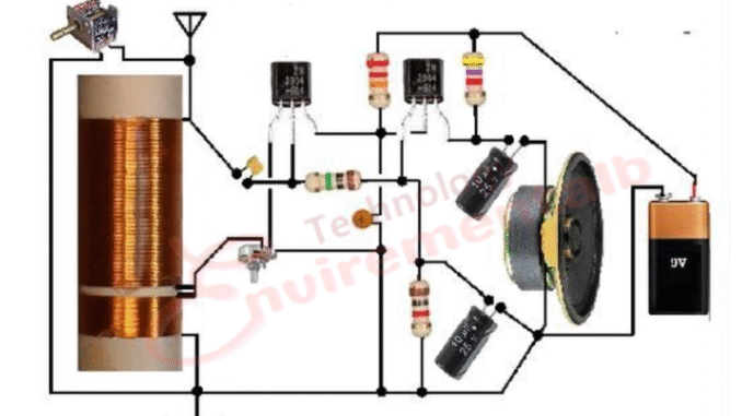 simple AM receiver Circuit Simple AM Radio receiver at home